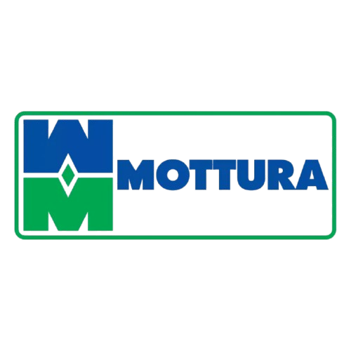 Logotipo oficial de mottura en colores azul y verde especialistas en cerraduras de alta seguridad