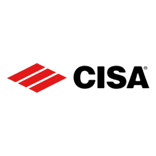 Logotipo de cisa con simbolo romboide rojo especialistas en cilindros y cerraduras electricas